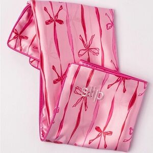 Slip Pure Silk Queen Strawberry Cupcake Bow Ribbon Pink Pillowcase Pillow Cover